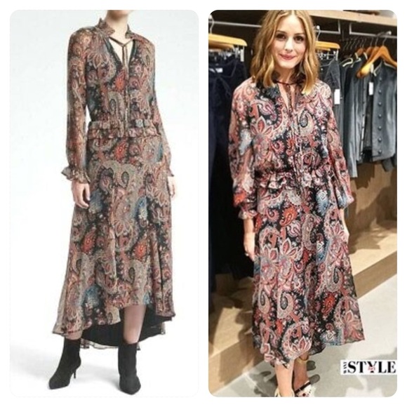 Banana Republic Dresses & Skirts - Olivia Palermo Banana Republic silk paisley dress